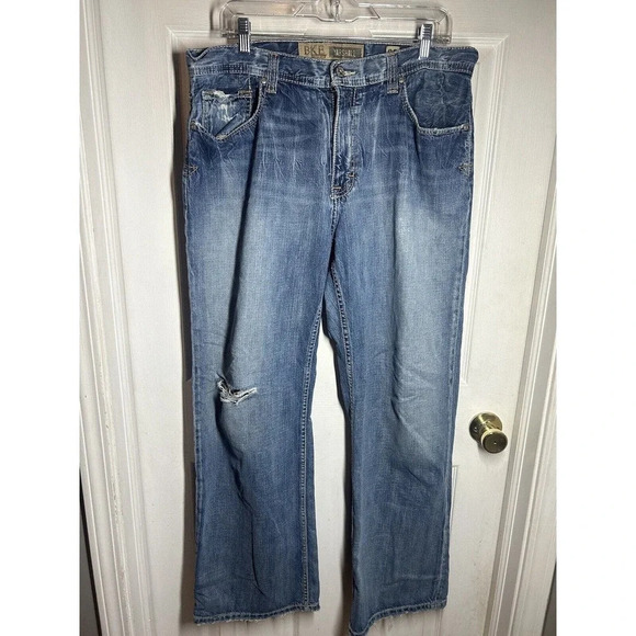 BKE Denim Marshall Mens Distressed Blue Jeans Men’s Size 36 X 32 - Picture 7 of 11